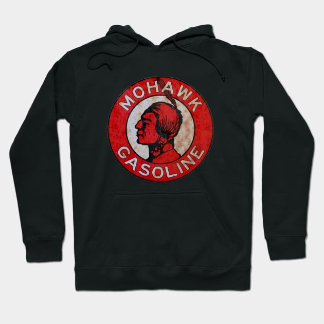 Mohawk Gasoline vintage sign rusted version Hoodie by Hit the Road Designs